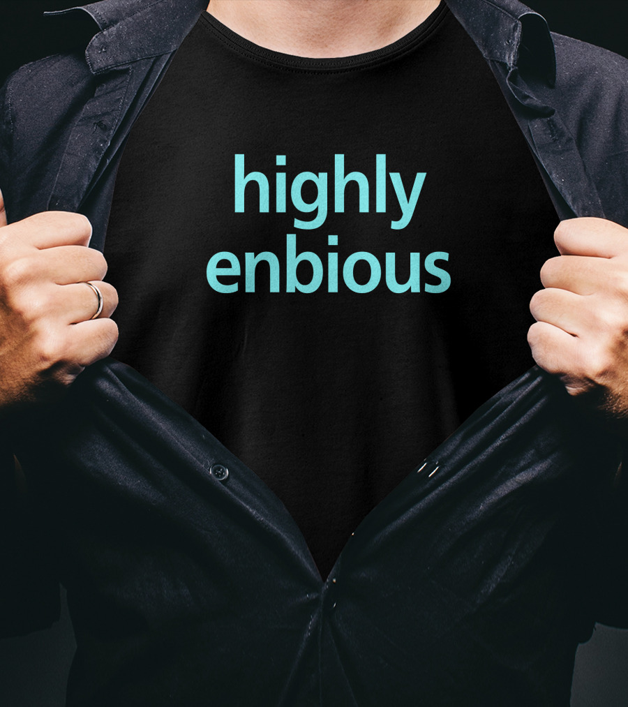 Highly Enbious Mx. Amanda Jetté Knox Blue Text T-Shirt