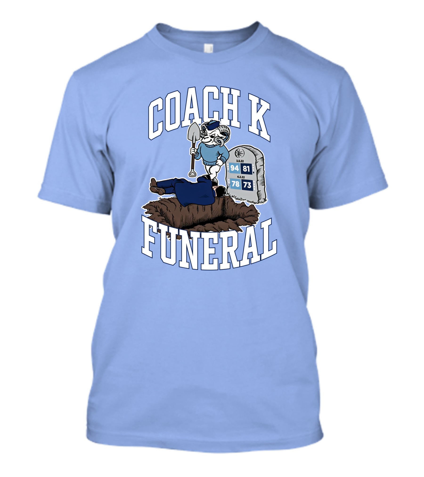 Coach K Funeral Duke Rivalry Dave Portnoy T-Shirt