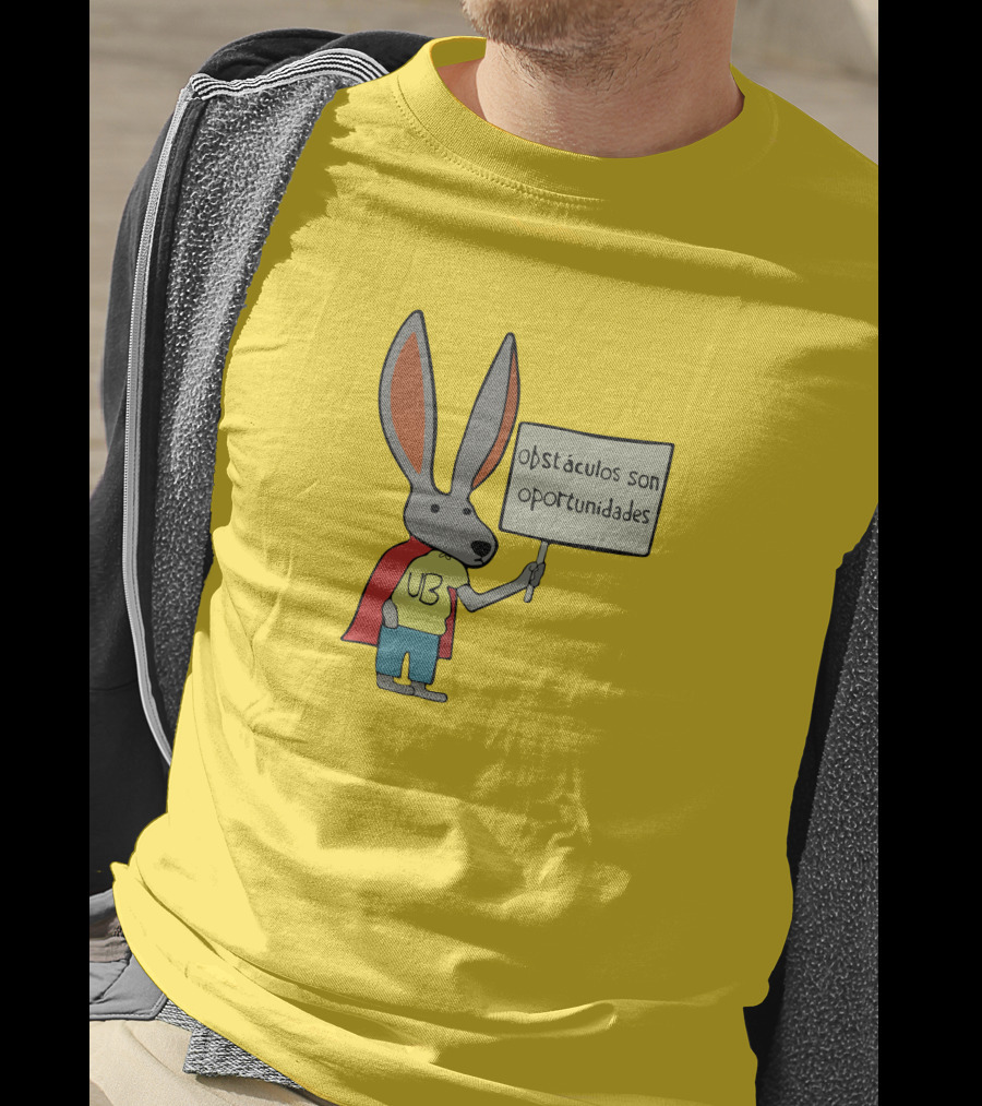 UB Conejo Obstáculos Son Oportunidades Amarillo T-Shirt