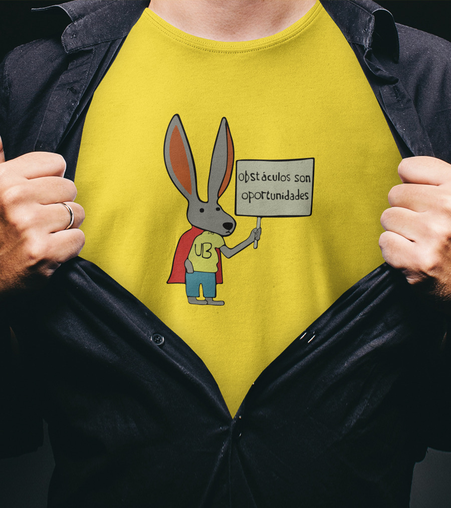 UB Conejo Obstáculos Son Oportunidades Amarillo T-Shirt