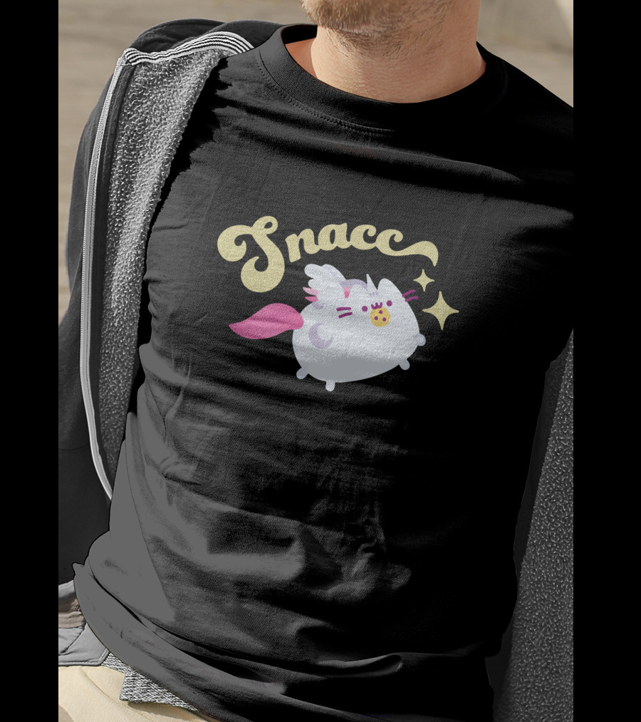 Snacc Super Pusheenicorn Pusheen The Cat With Stars And Wings T-Shirt