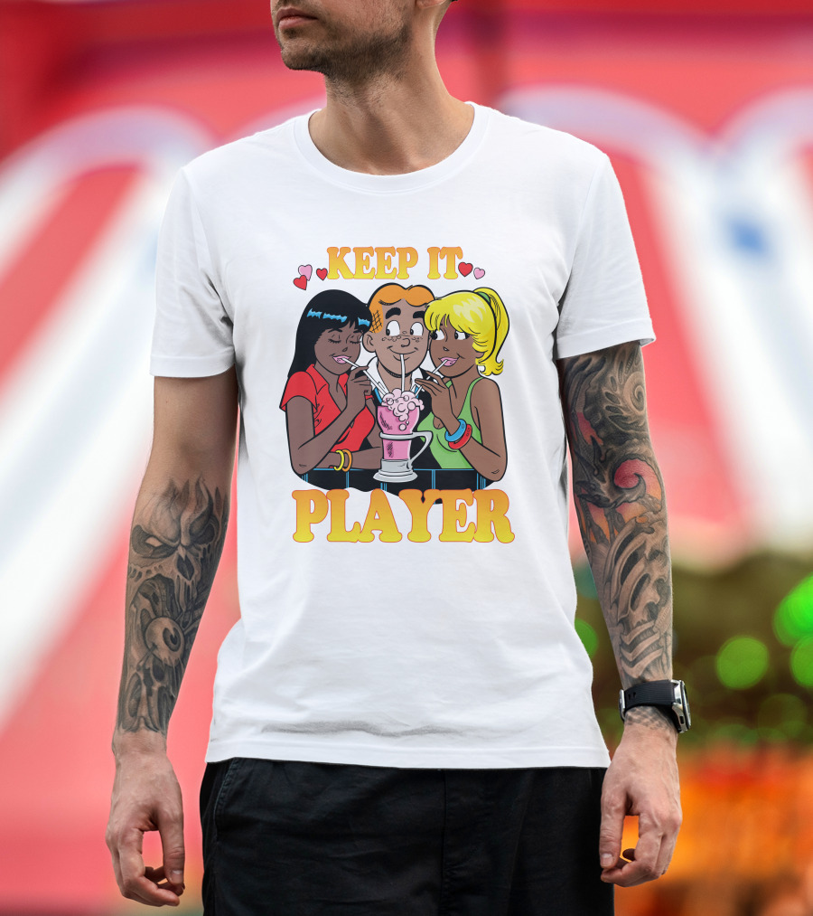 Archie Comics Betty and Veronica Keep It Player Milkshake Scene T-Shirt