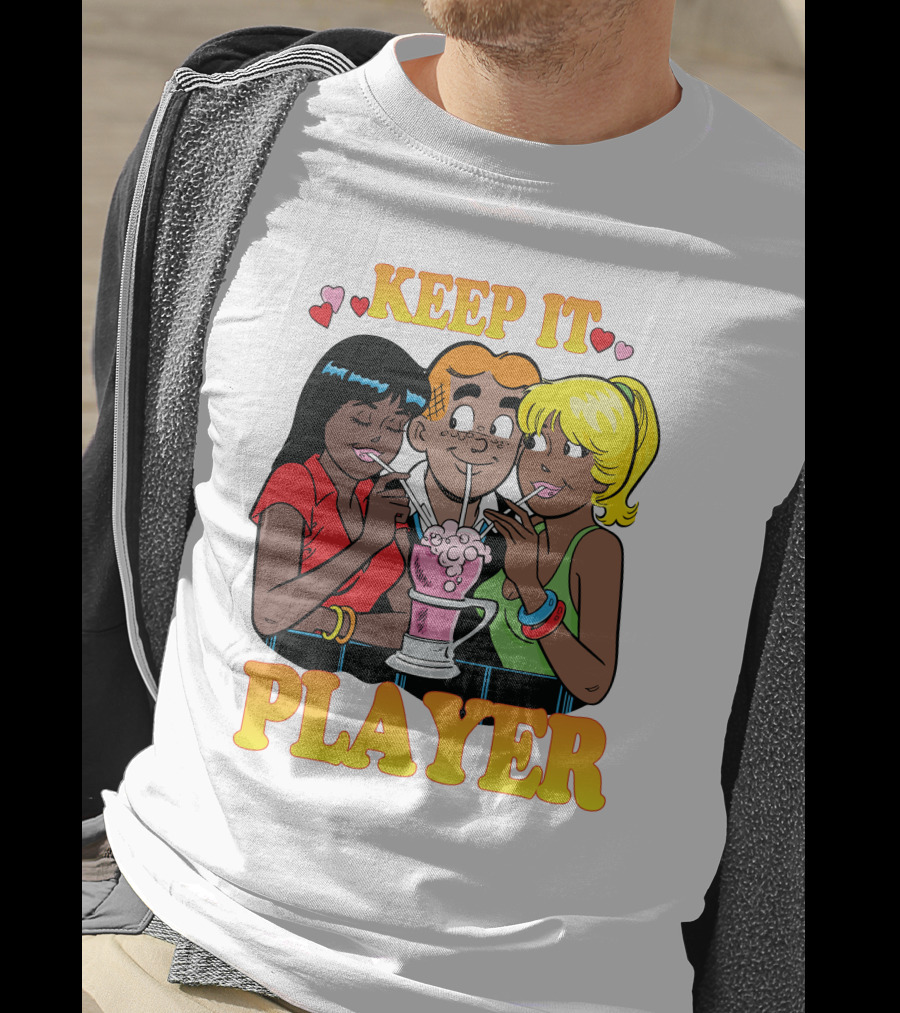 Archie Comics Betty And Veronica Keep It Player Milkshake Scene T-Shirt
