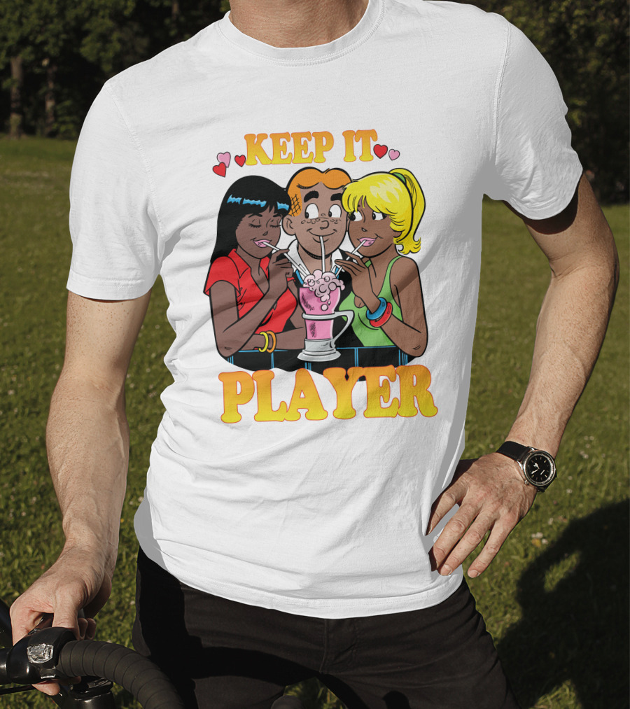 Archie Comics Betty And Veronica Keep It Player Milkshake Scene T-Shirt