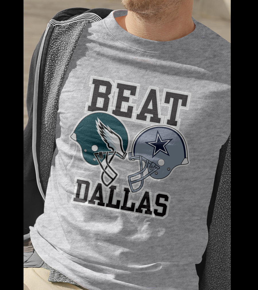 Beat Dallas Nick Sirianni John Clark Eagles Cowboys Helmets T-Shirt