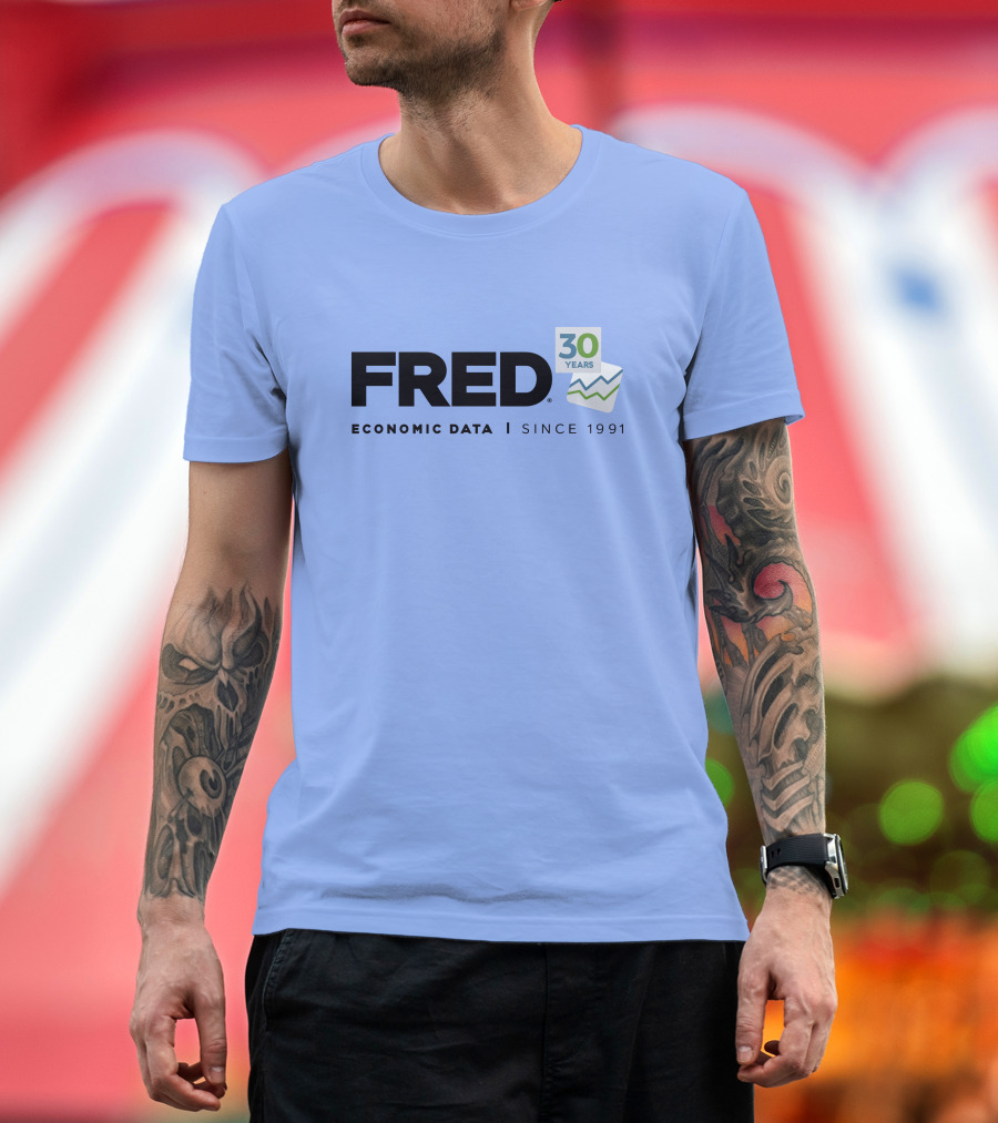FRED Economic Data 30 Years Since 1991 T-Shirt