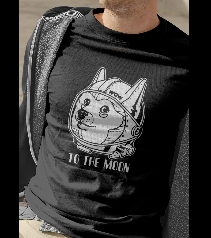 Wow Doge To The Moon Shiba Astrodoge T-Shirt