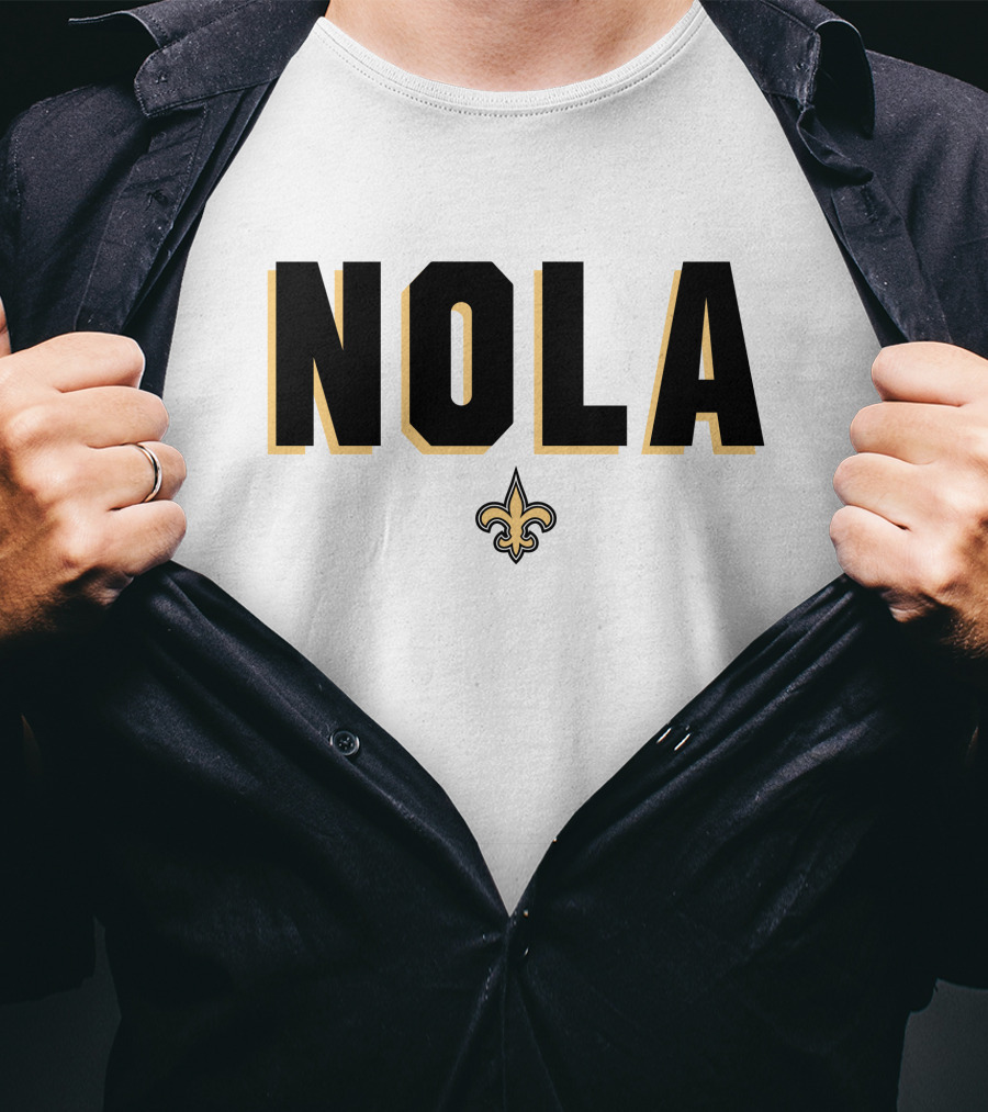 New Orleans Saints NOLA Fleur-de-Lis Verizon Alvin Kamara T-Shirt