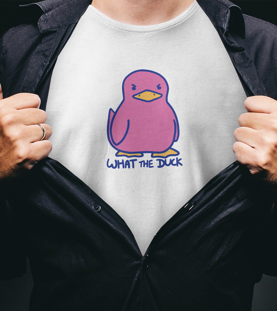 Sodapoppin Merch What The Duck Angry Pink Duck T-Shirt