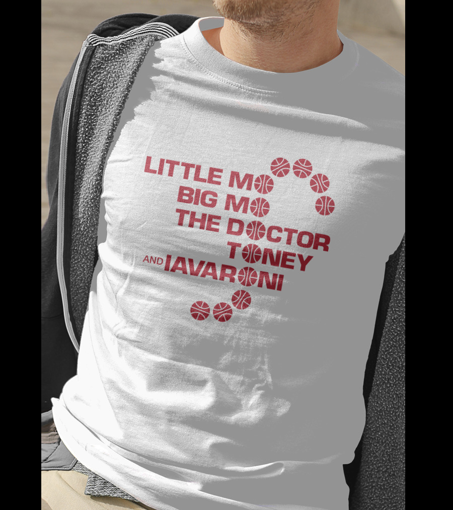Little Mo Big Mo The Doctor Toney Iavaroni Basketball Chicabulls 1983 Sixers Staring Five T-Shirt