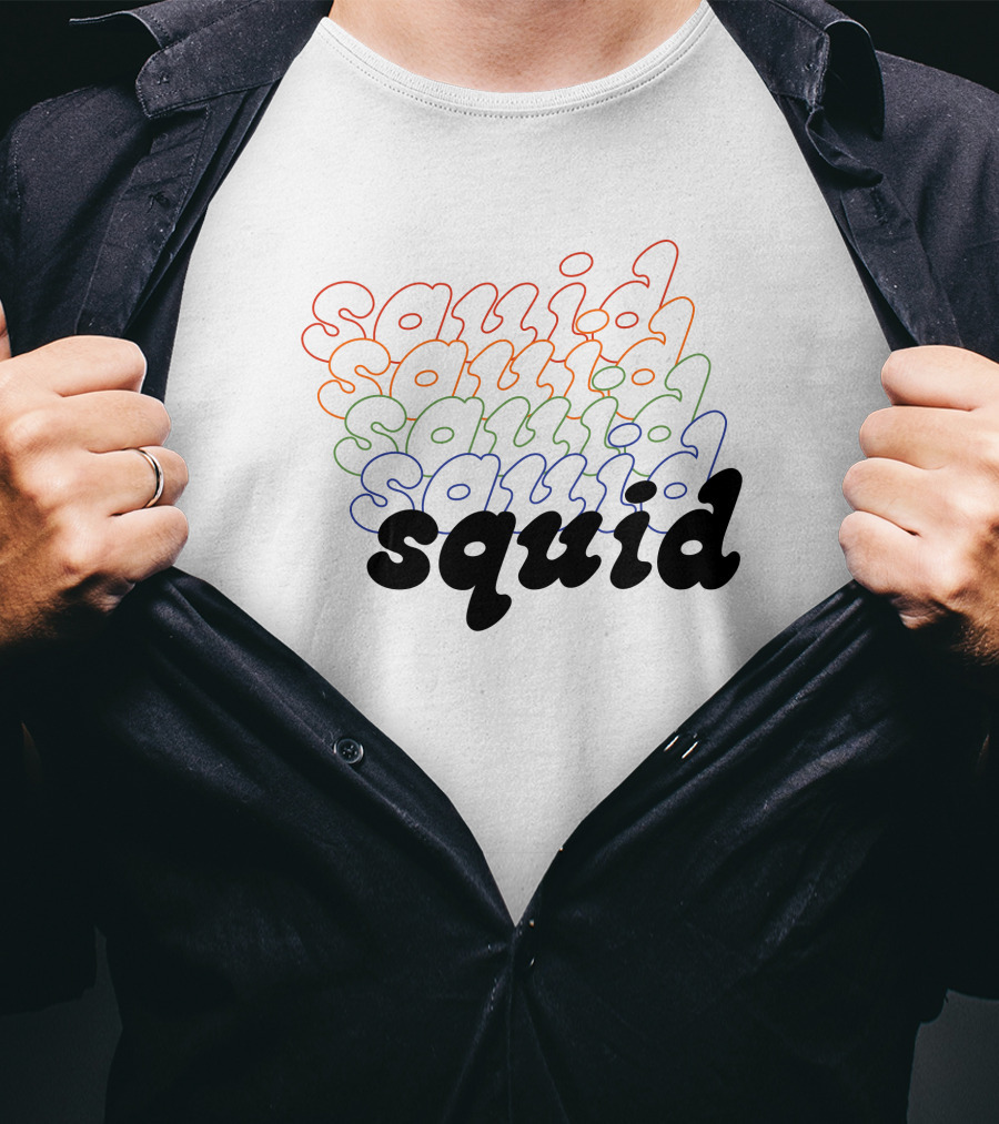 Squidbanduk Raissa Pardini Multicolor Squid Text T-Shirt