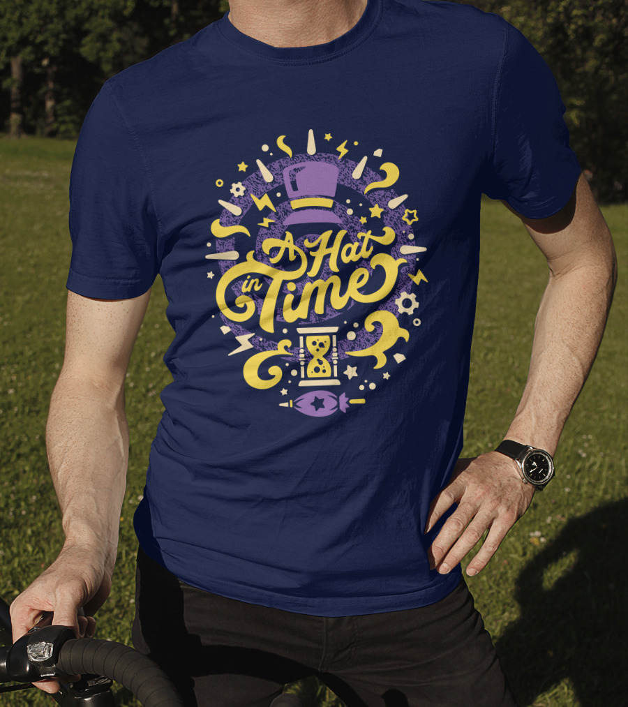 A Hat In Time Fangamer Merch Purple And Yellow Design With Hat And Hourglass T-Shirt