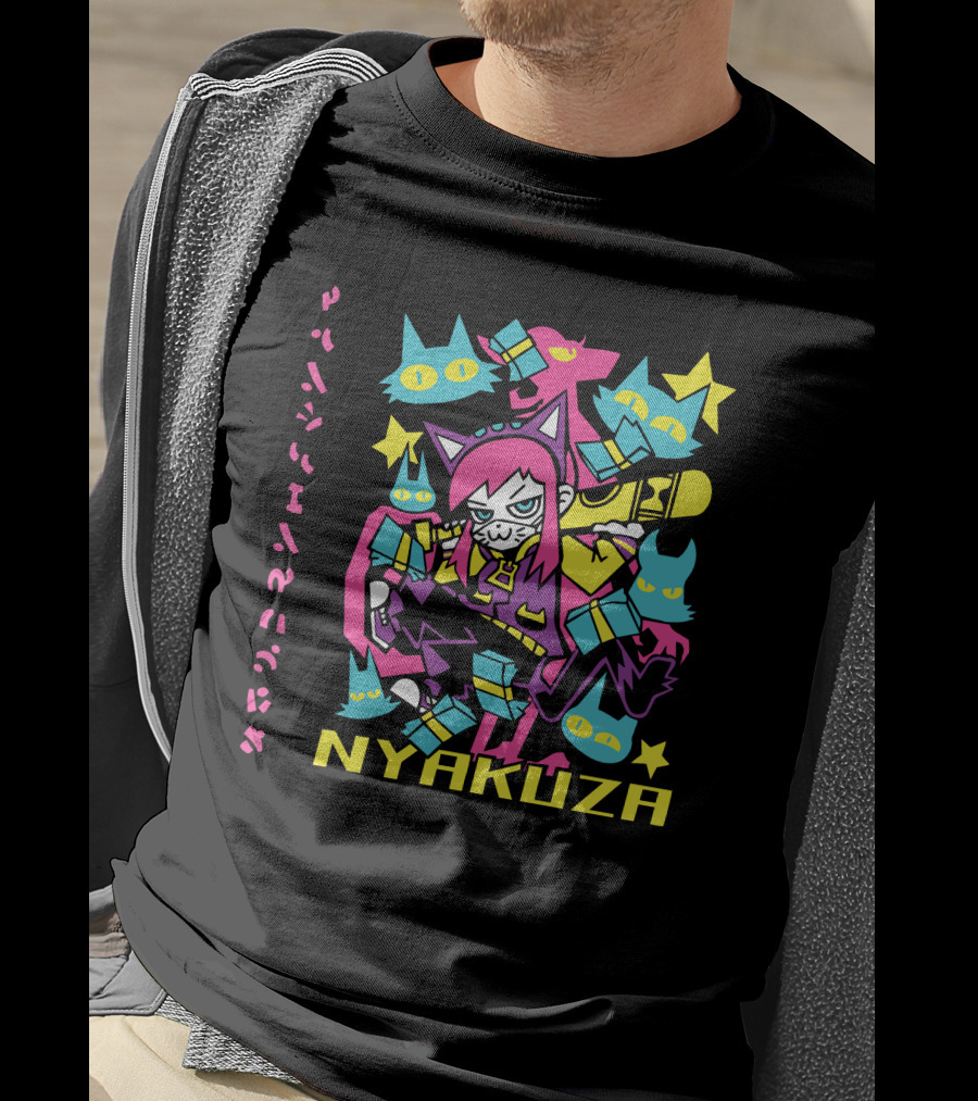 Fangamer Nyakuza Metro Cat Gang Neon Aesthetic T-Shirt