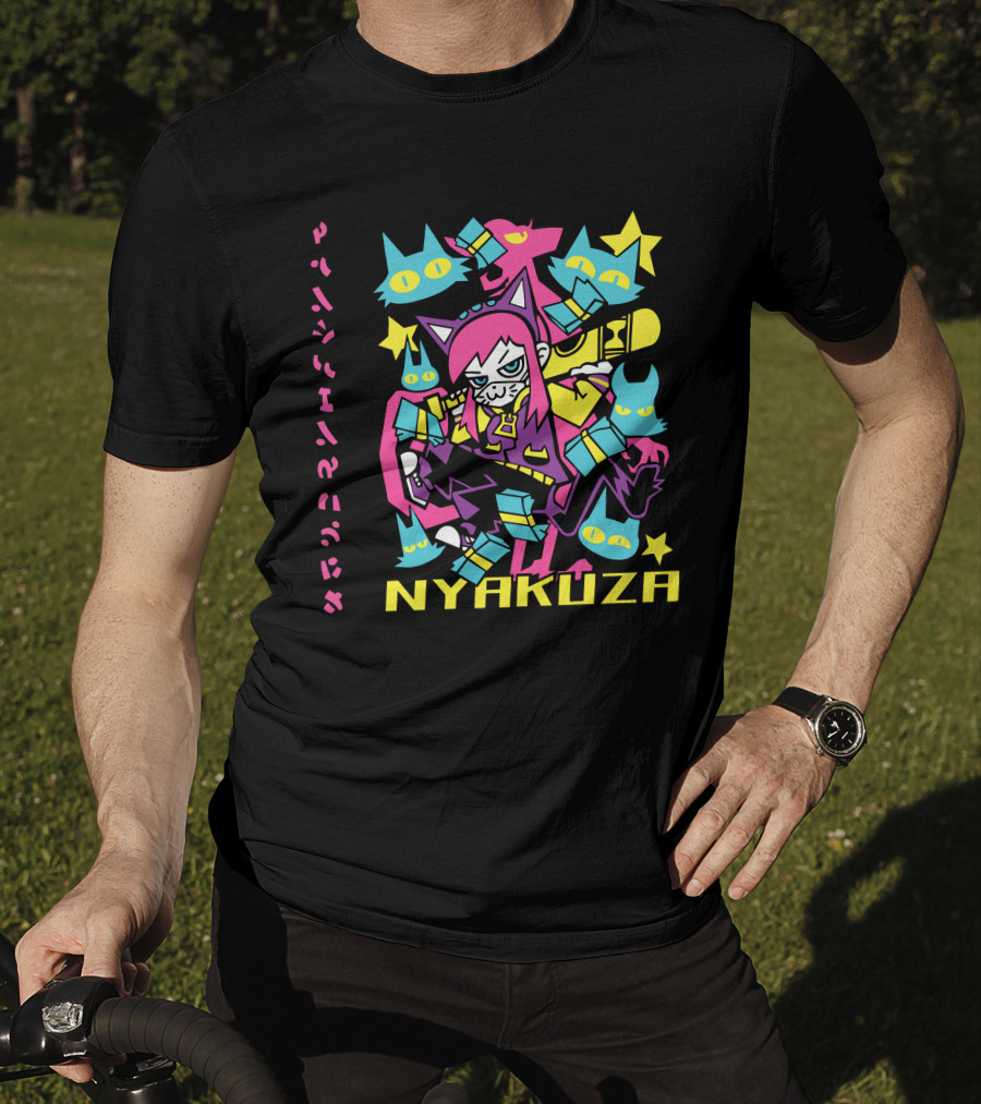 Fangamer Nyakuza Metro Cat Gang Neon Aesthetic T-Shirt