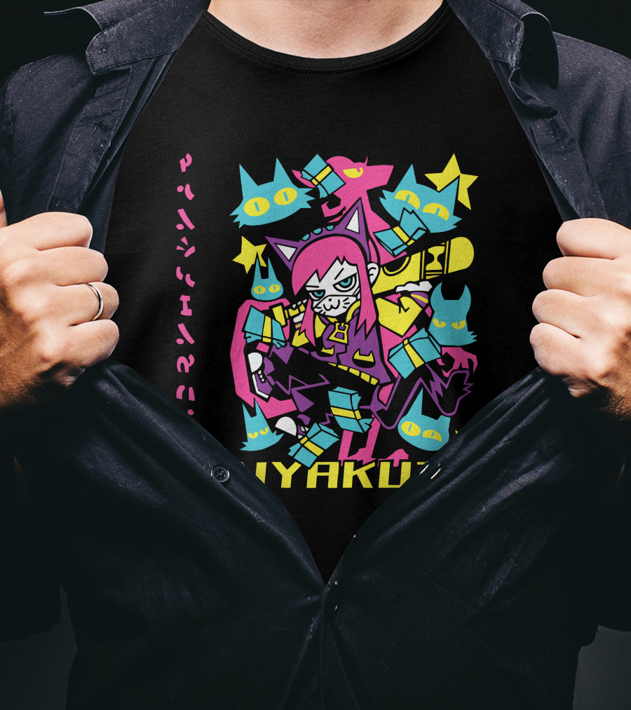 Fangamer Nyakuza Metro Cat Gang Neon Aesthetic T-Shirt