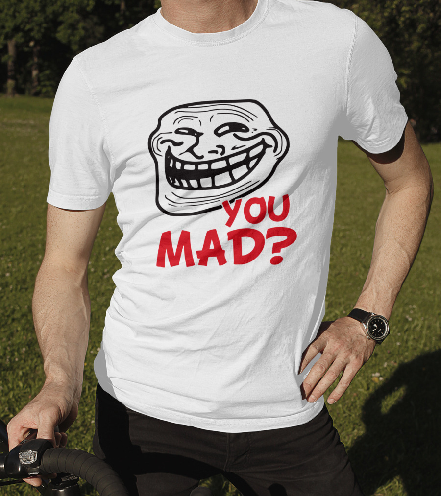 Zahee Troll Face You Mad? Iconic Meme Expression T-Shirt