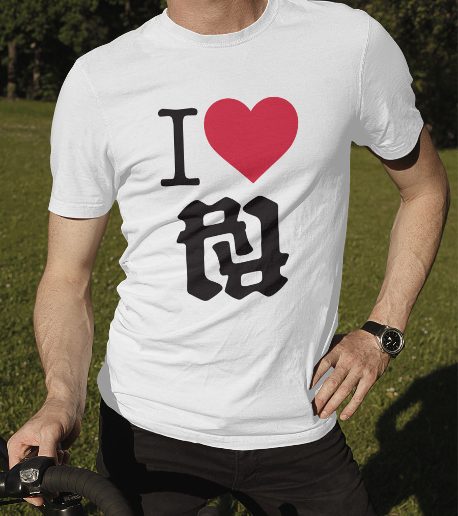 Kankan I Love RR Kanji Heart T-Shirt