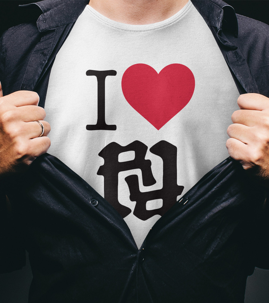 Kankan I Love RR Kanji Heart T-Shirt
