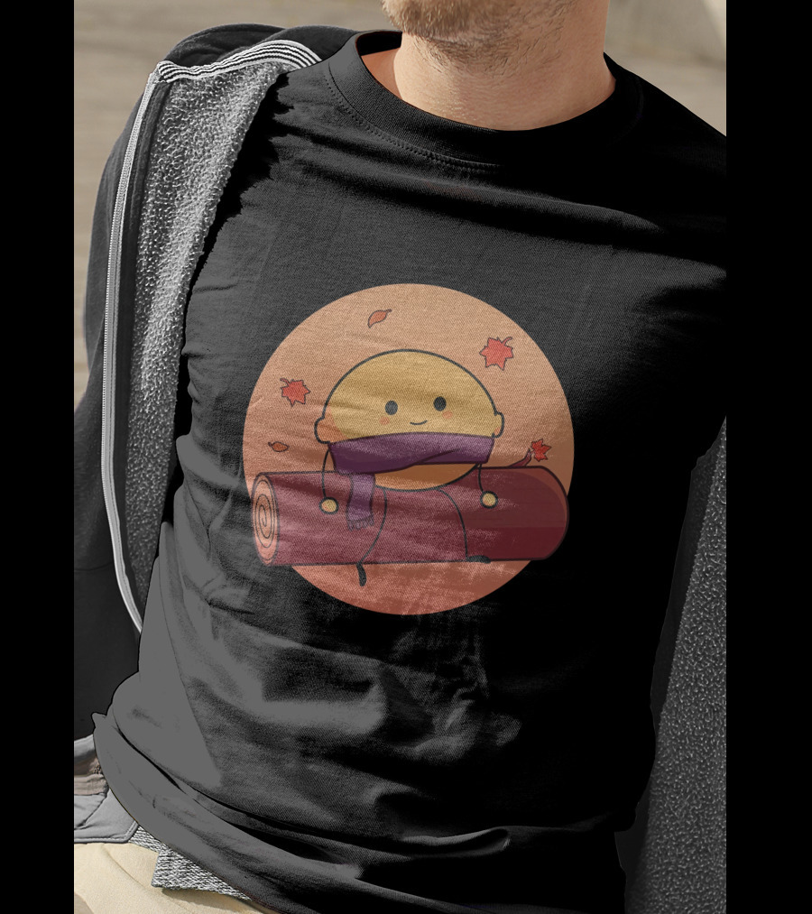 Drops By Ponk Merch Lemon Fall Leaves Cozy Autumn Logs T-Shirt
