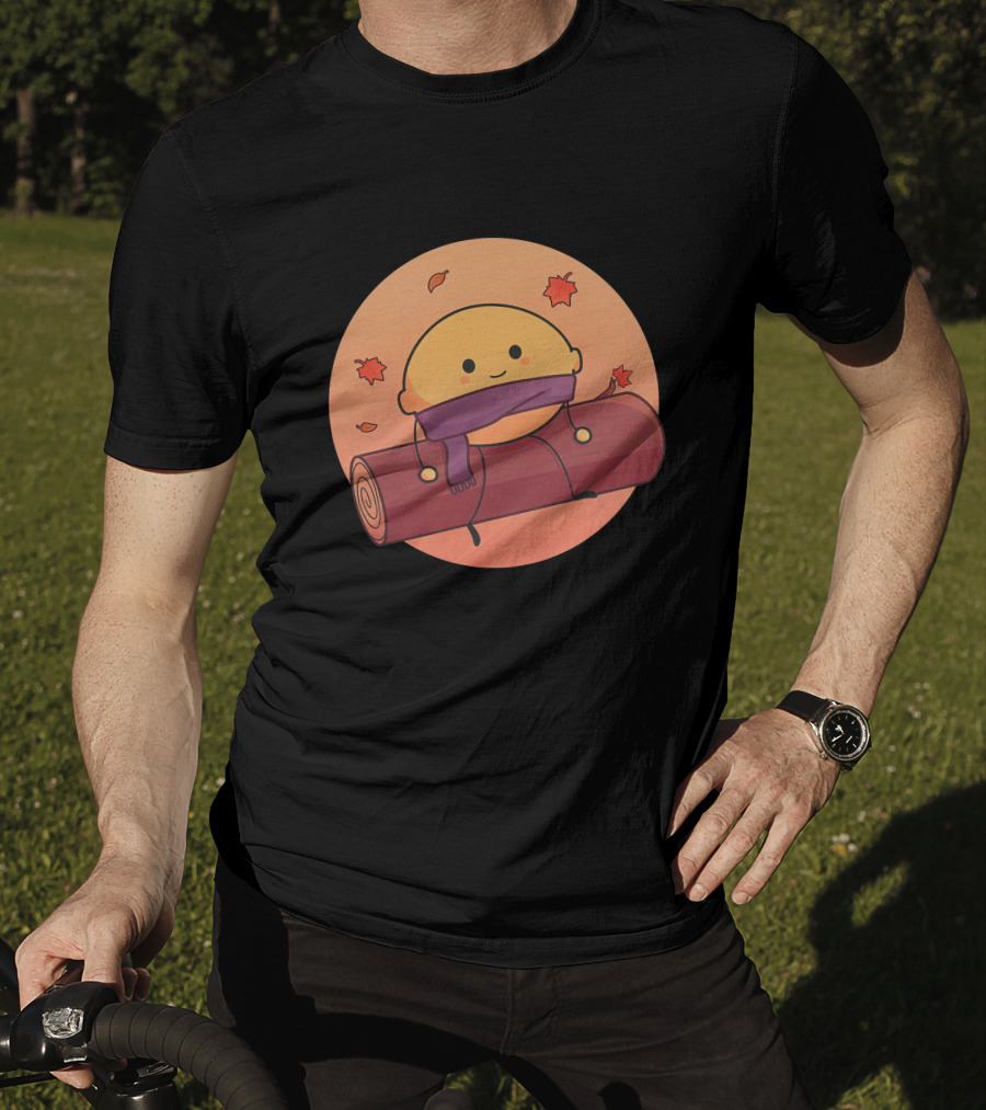Drops By Ponk Merch Lemon Fall Leaves Cozy Autumn Logs T-Shirt