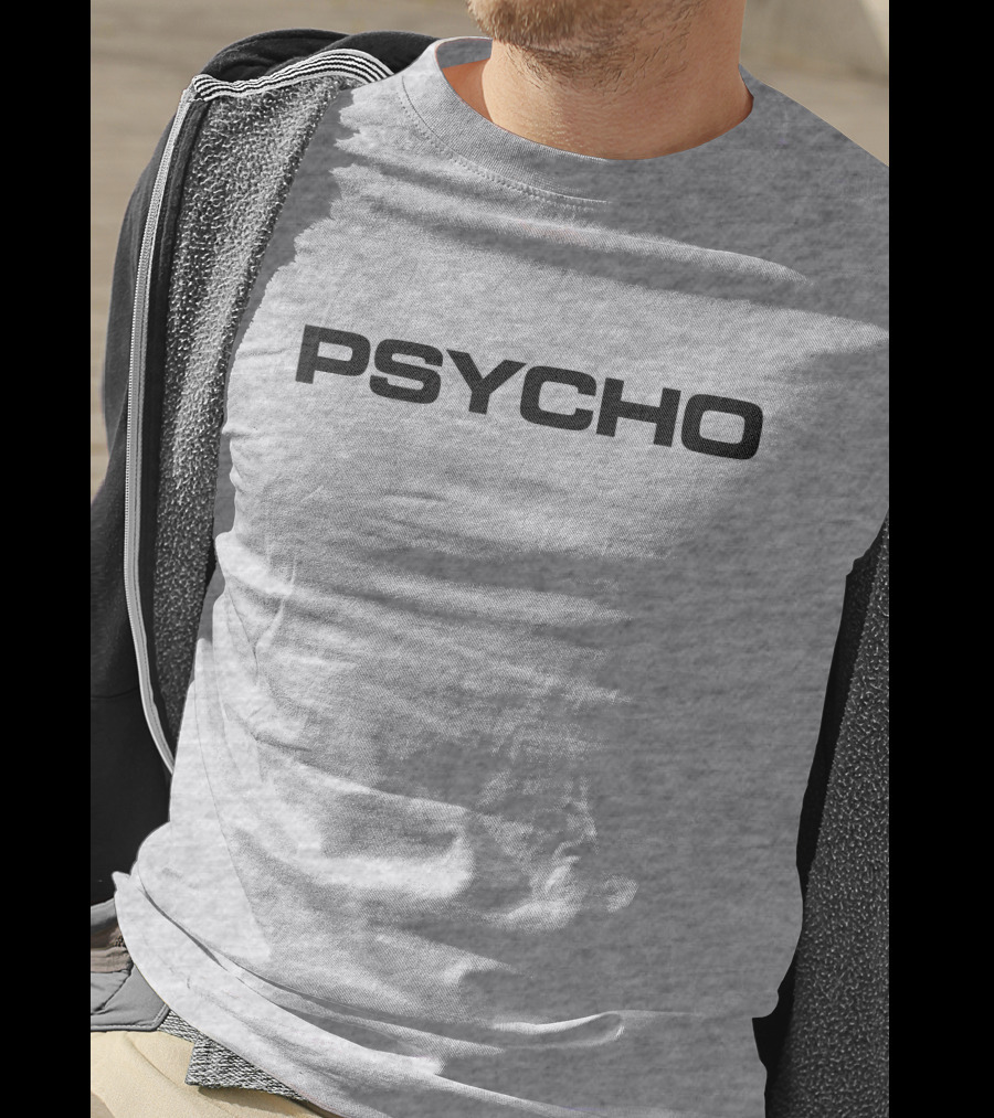 Lifewithj0se Psycho Bold Black Text On Gray Background T-Shirt