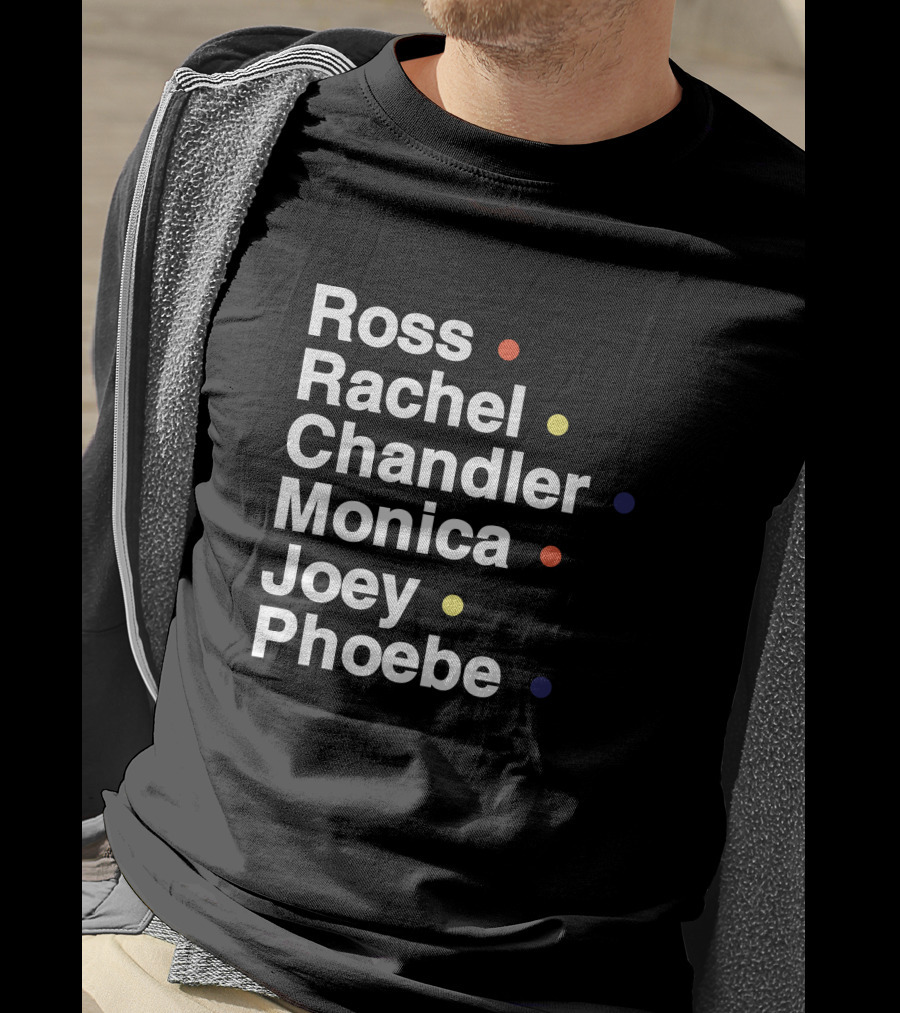 Ross Rachel Chandler Monica Joey Phoebe BR Football F.R.I.E.N.D.S T-Shirt
