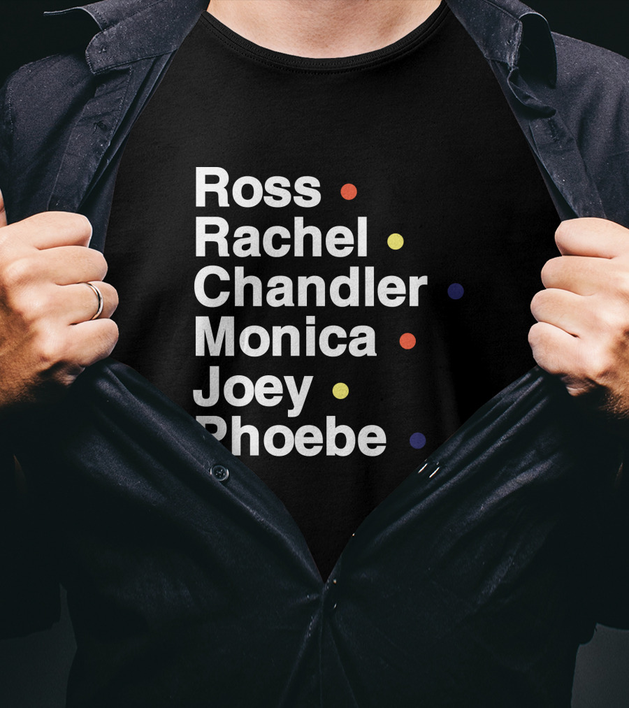 Ross Rachel Chandler Monica Joey Phoebe BR Football F.R.I.E.N.D.S T-Shirt