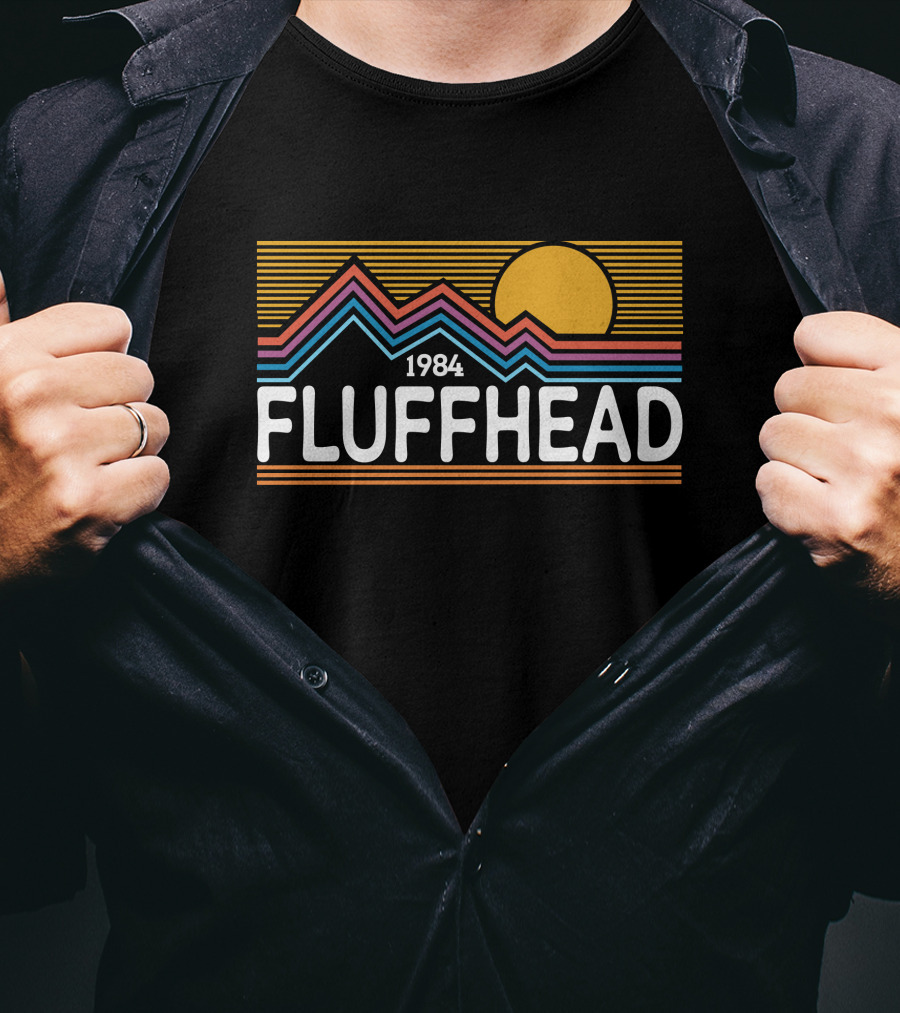 1984 Fluffhead Phish Design With Sun And Mountain Stripes T-Shirt