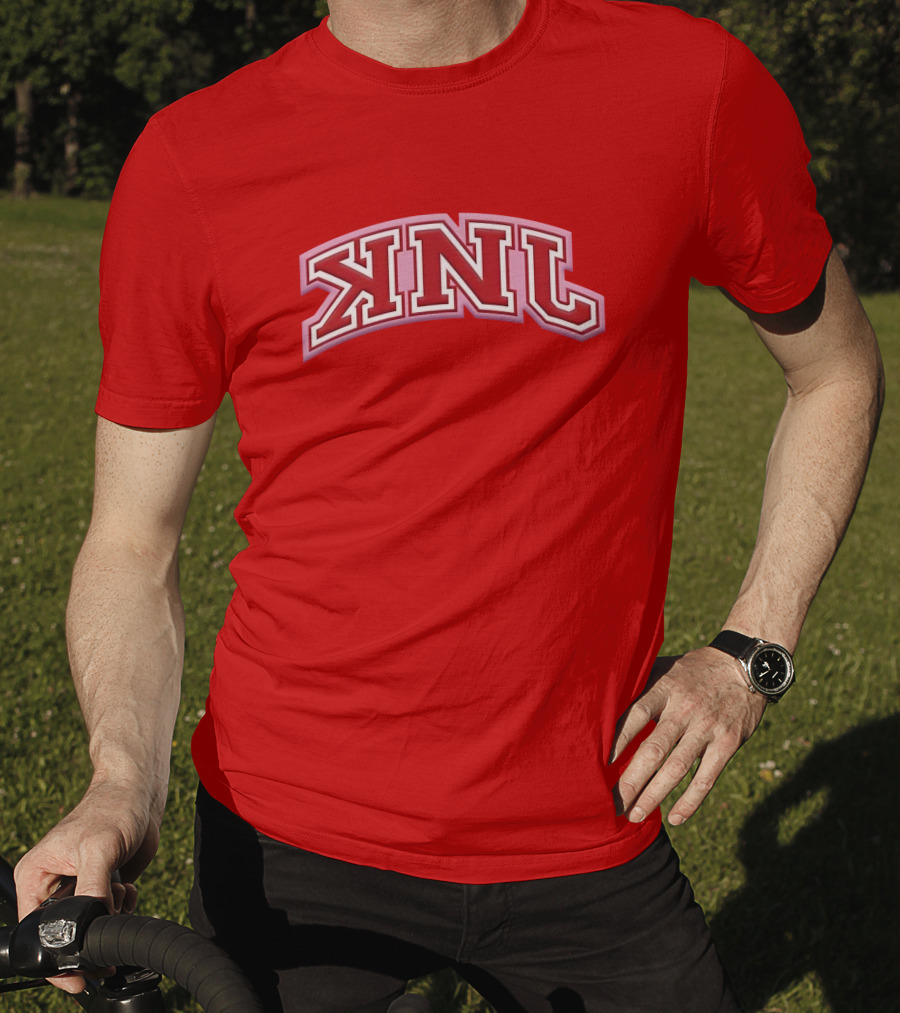 KNJ Merch Collegiate Garnet KNL Arched Text T-Shirt