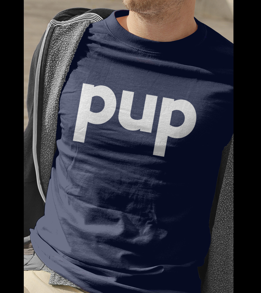 Gannondork Pup Bold Text Navy Background T-Shirt