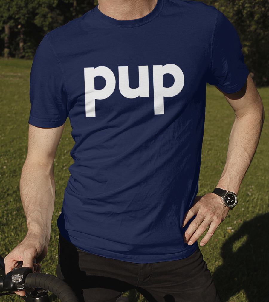 Gannondork Pup Bold Text Navy Background T-Shirt