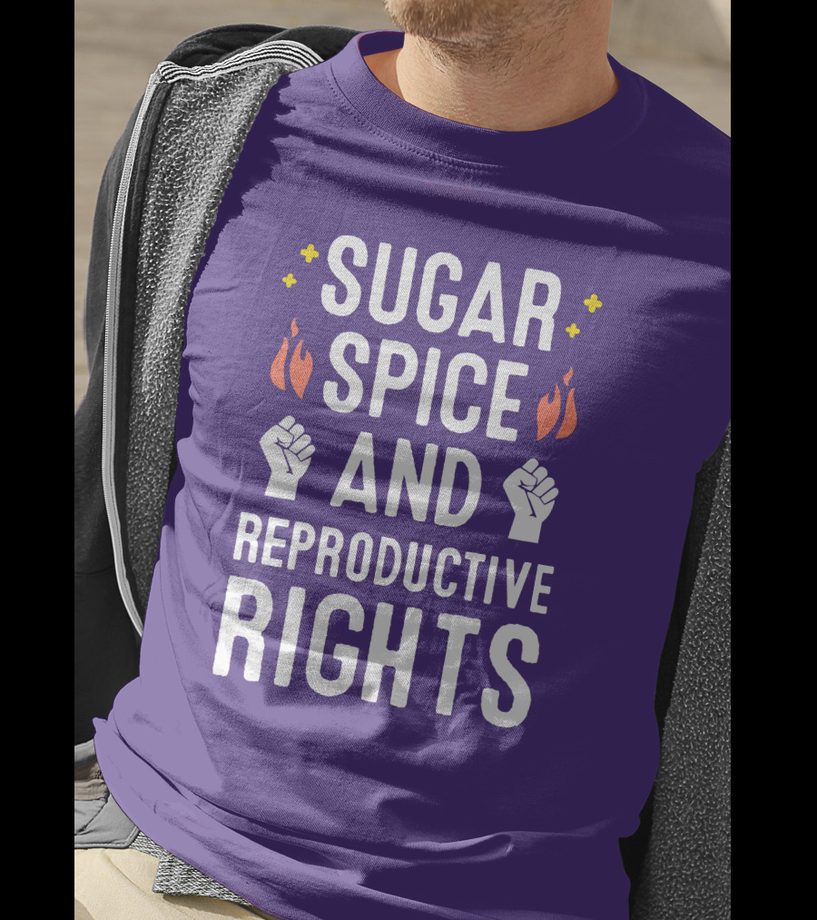SirKatelyn Sugar Spice And Reproductive Rights Fist And Flame T-Shirt