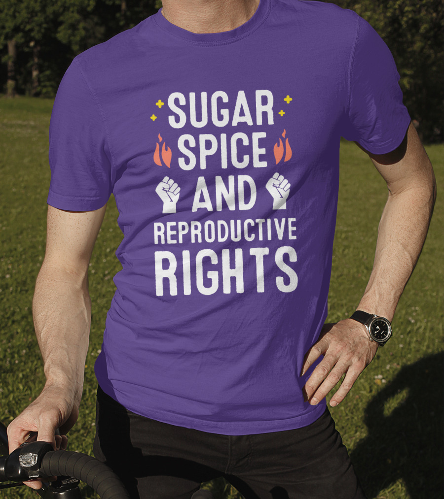 SirKatelyn Sugar Spice And Reproductive Rights Fist And Flame T-Shirt