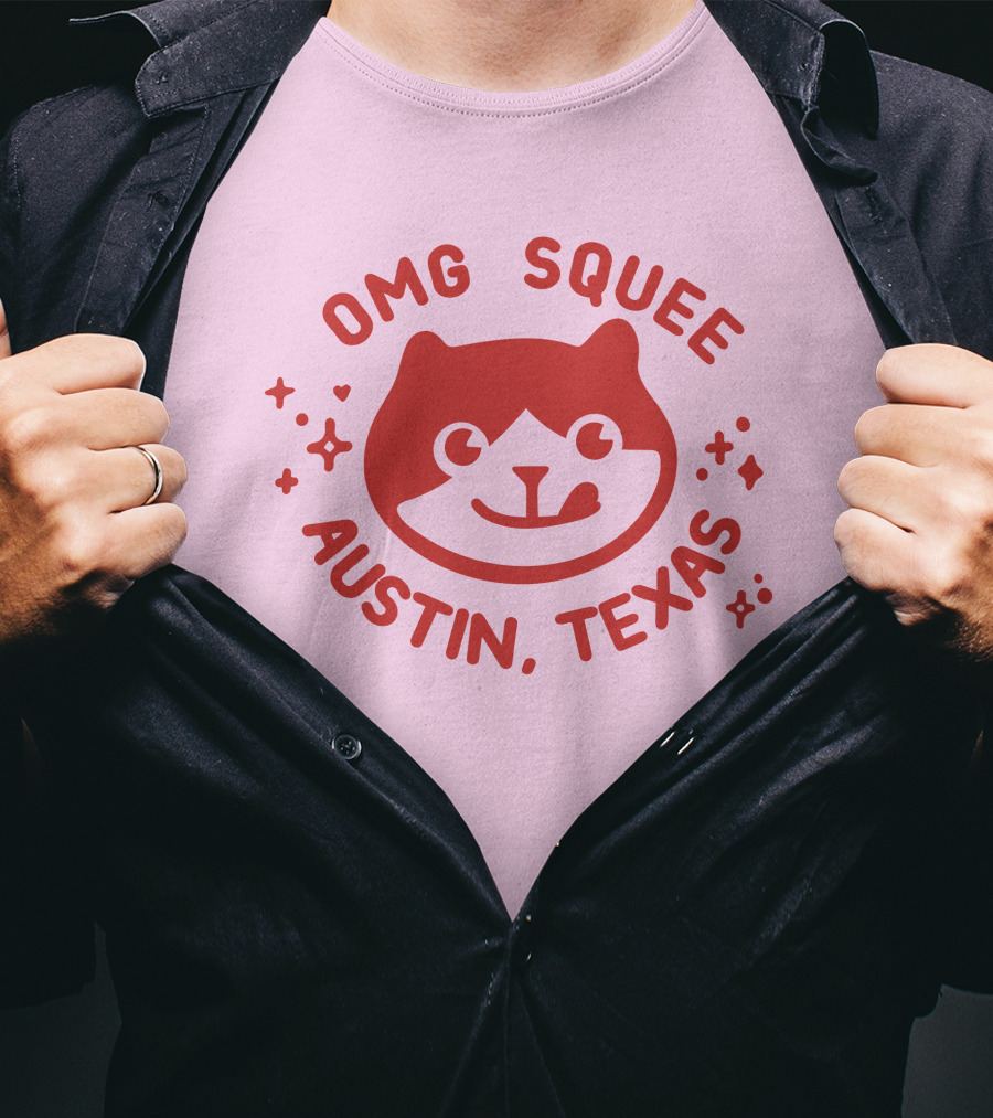 OMG Squee Austin Texas Cute Cat T-Shirt