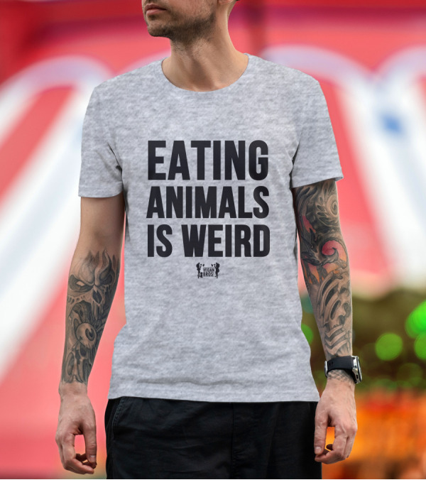 Premium T-Shirt: Eating Animals is Weird Vegan Bros Veganuary John Oberg T-Shirt Eating Animals is Weird Vegan Bros Veganuary John Oberg T-Shirt