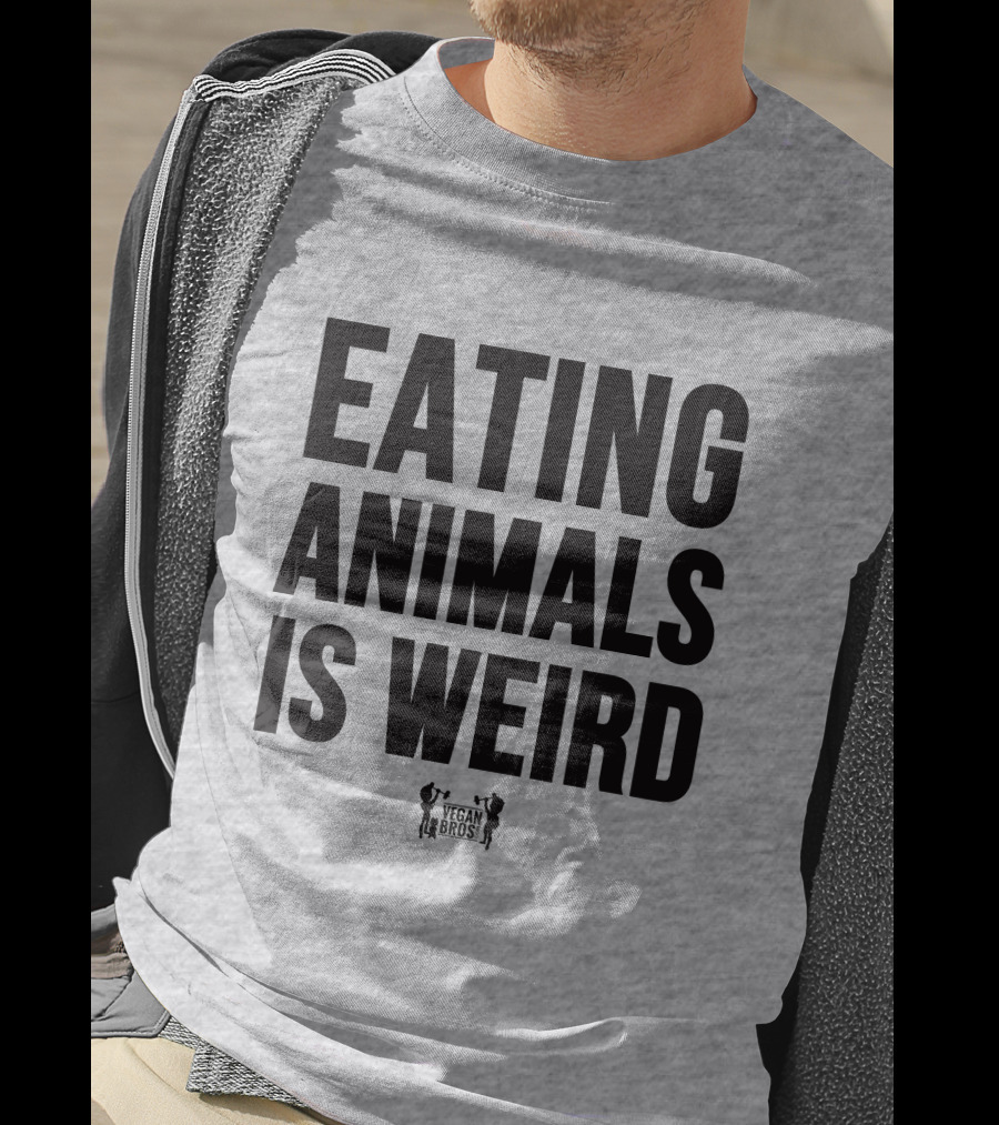 Eating Animals Is Weird Vegan Bros Veganuary John Oberg T-Shirt