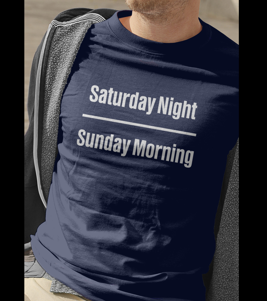 Saturday Night Sunday Morning Thin Line Back To The Island T-Shirt