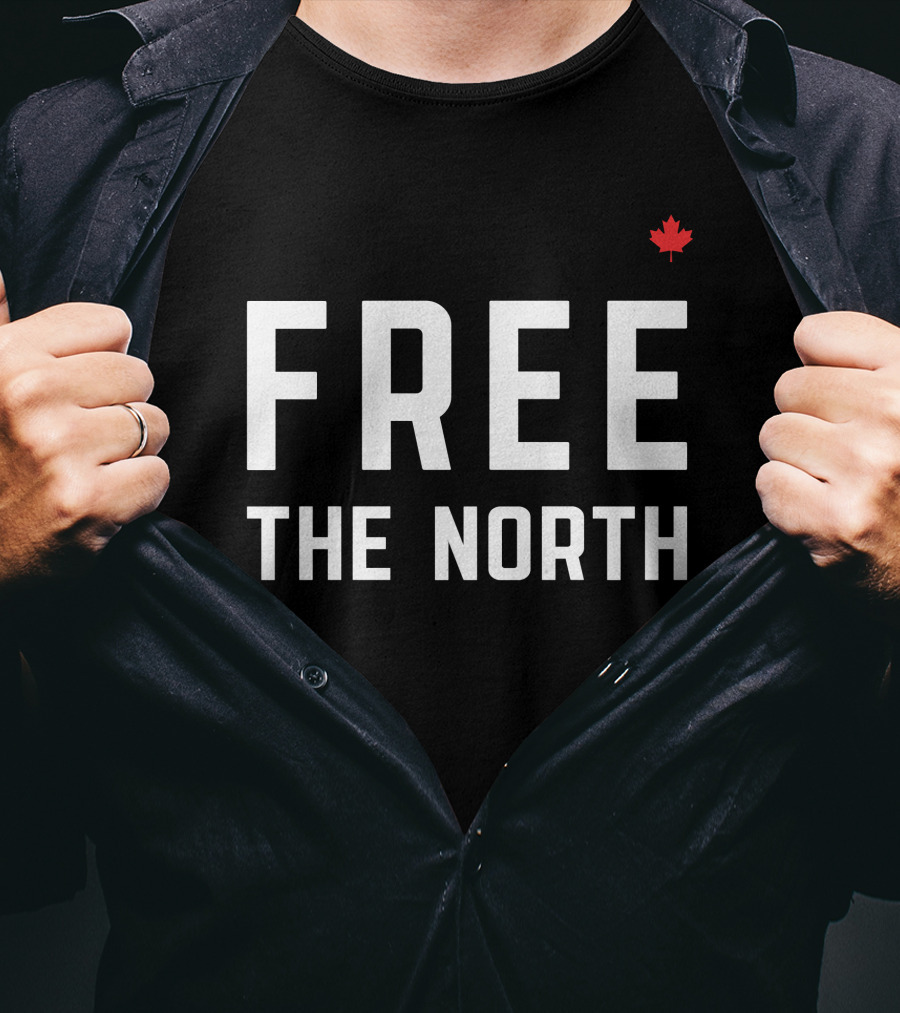 DanGerCat2 Canada Truckers For Freedom Free The North Maple Leaf T-Shirt