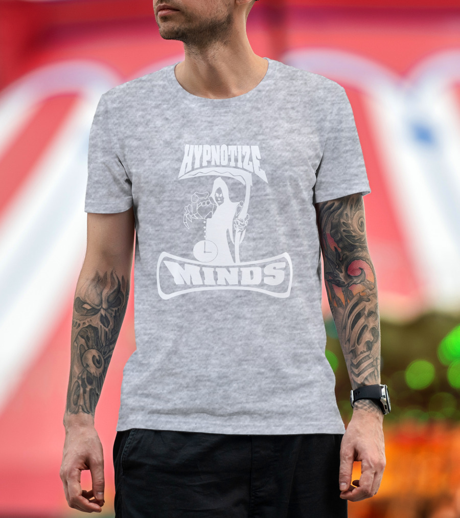 Three 6 Mafia Hypnotize Minds Grim Reaper Clock T-Shirt