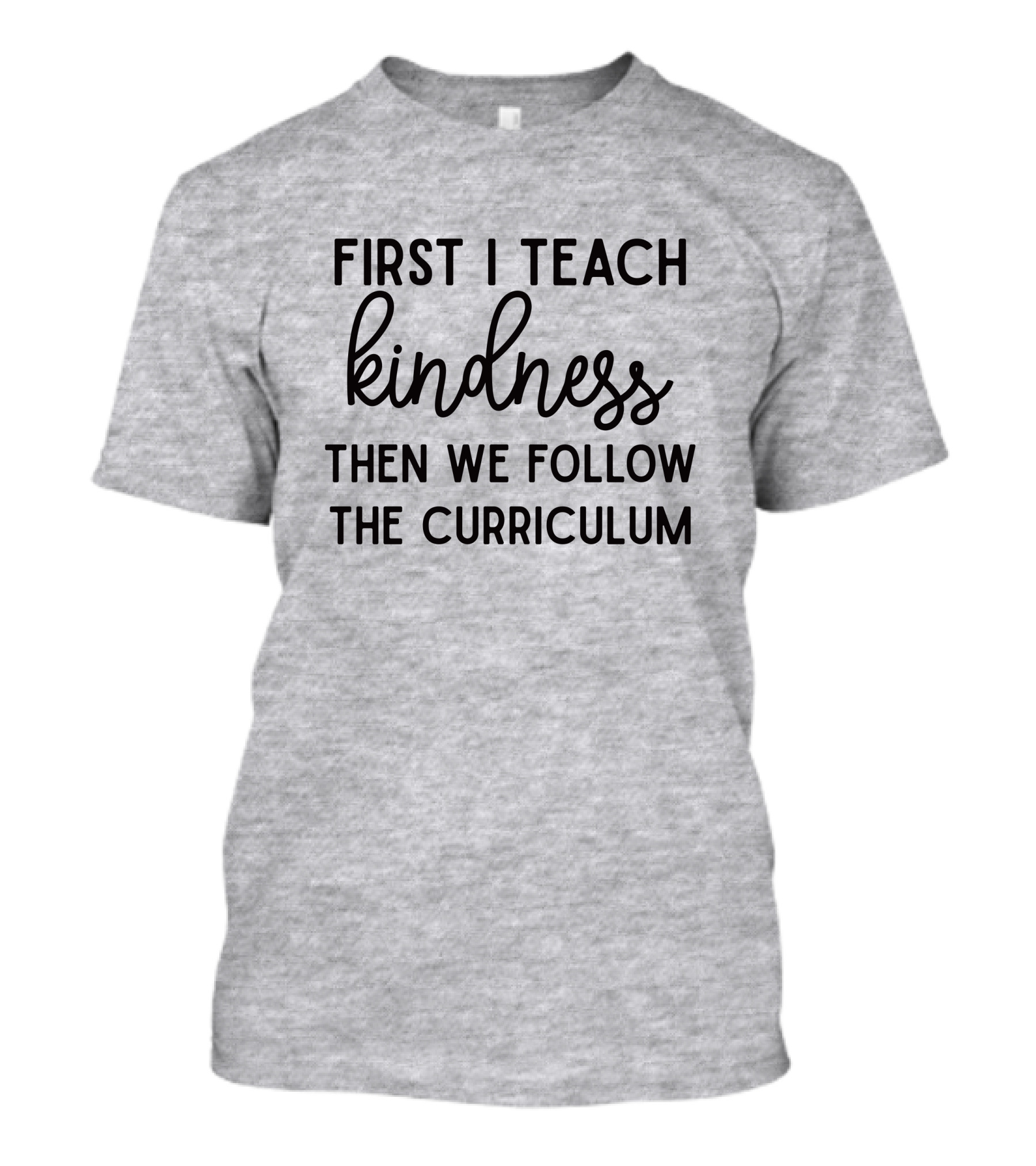 First I Teach Kindness Then We Follow The Curriculum T-Shirt