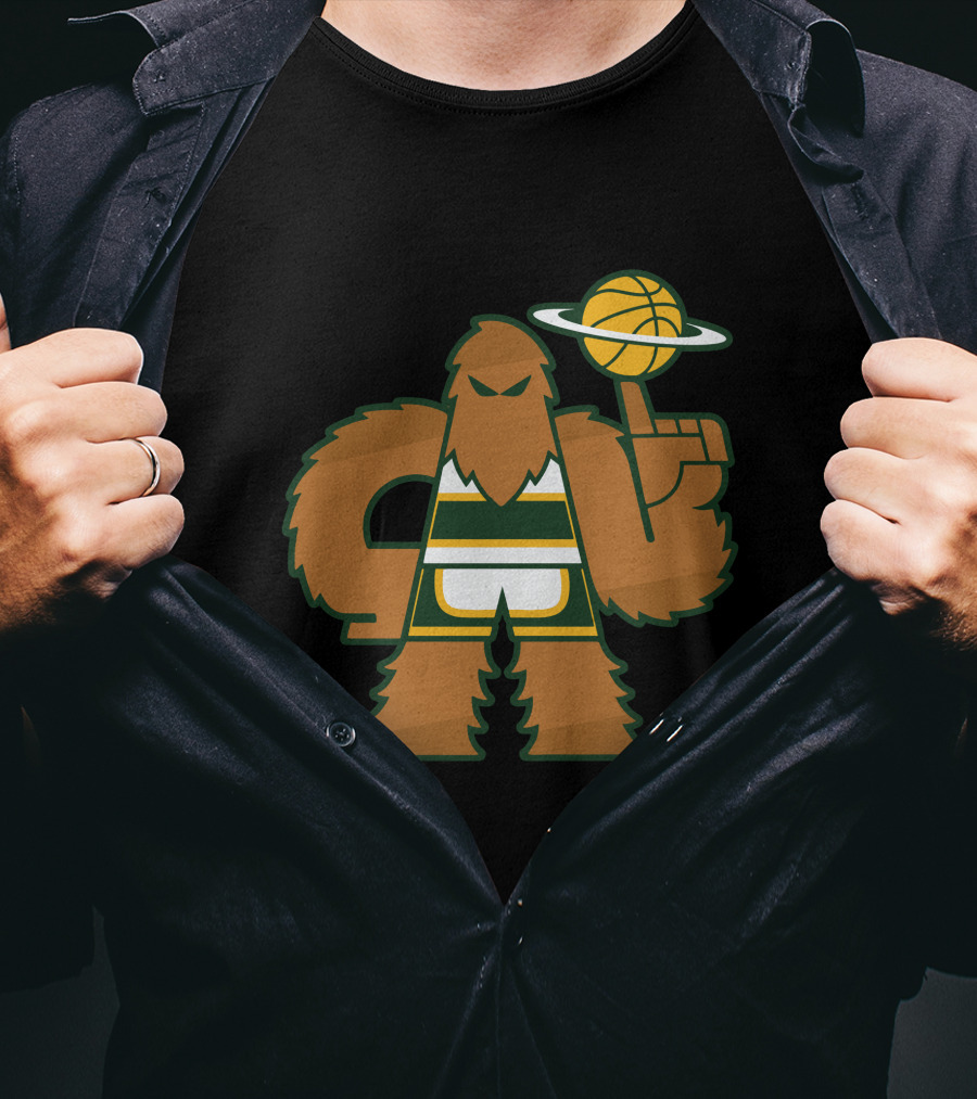 Simplyseattle Merch Super Squatch Basketball T-Shirt