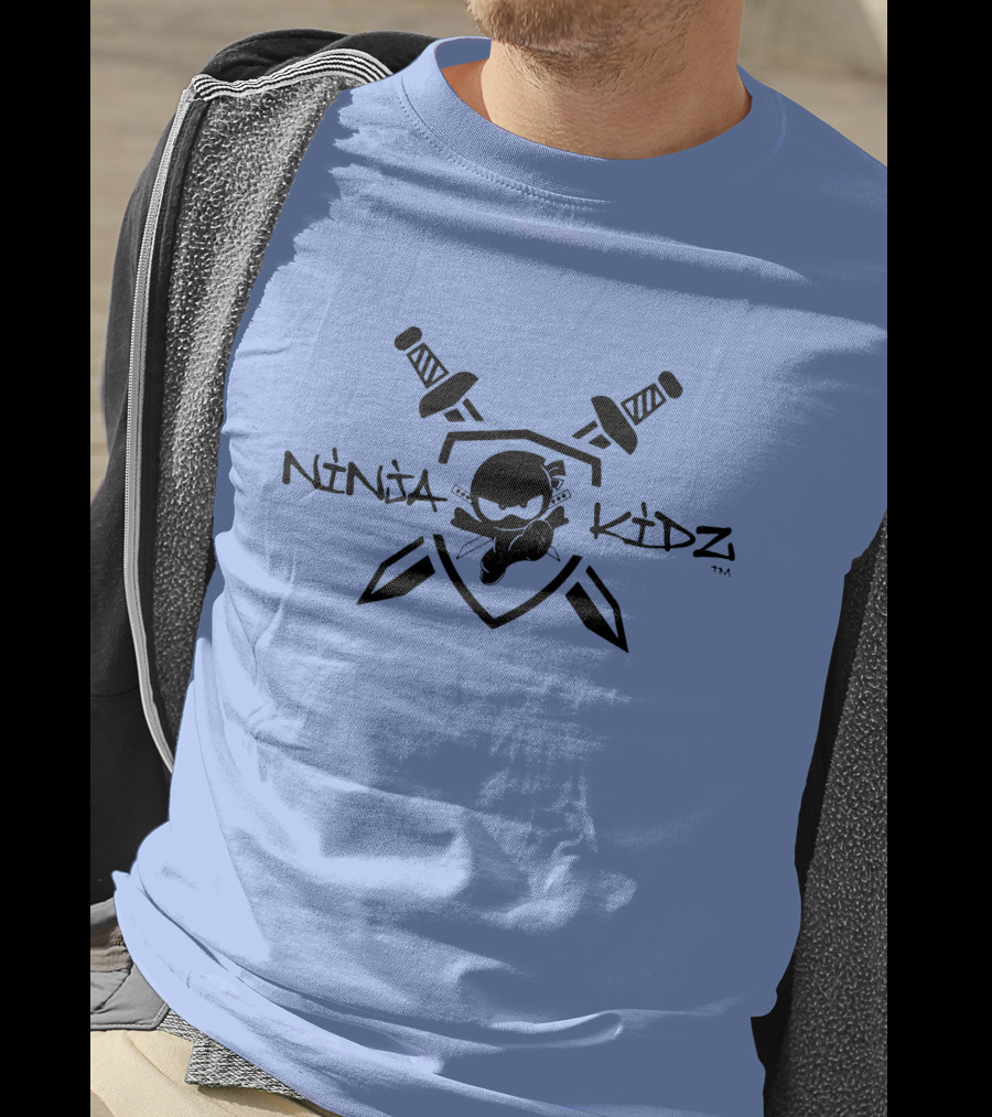 Ninja Kidz Shield With Swords And Ninja Character T-Shirt