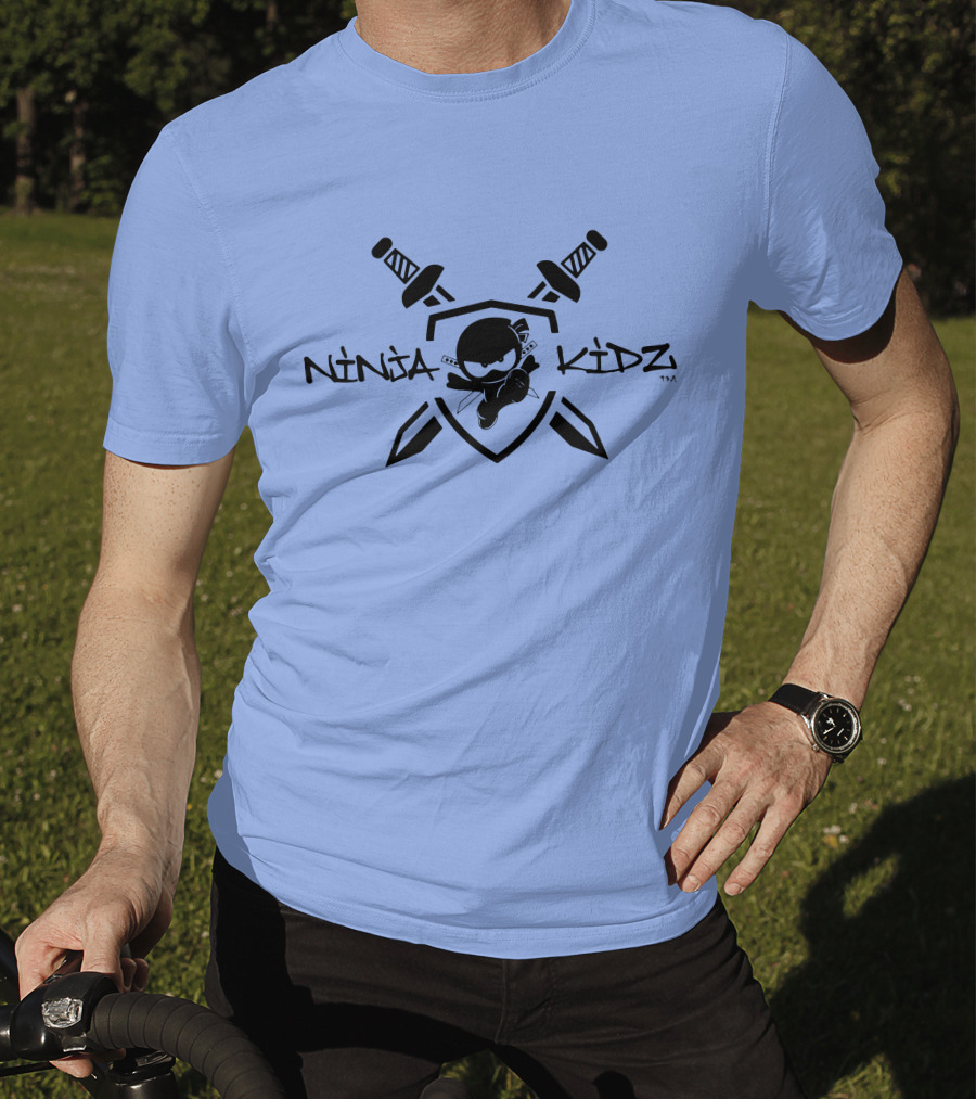 Ninja Kidz Shield With Swords And Ninja Character T-Shirt