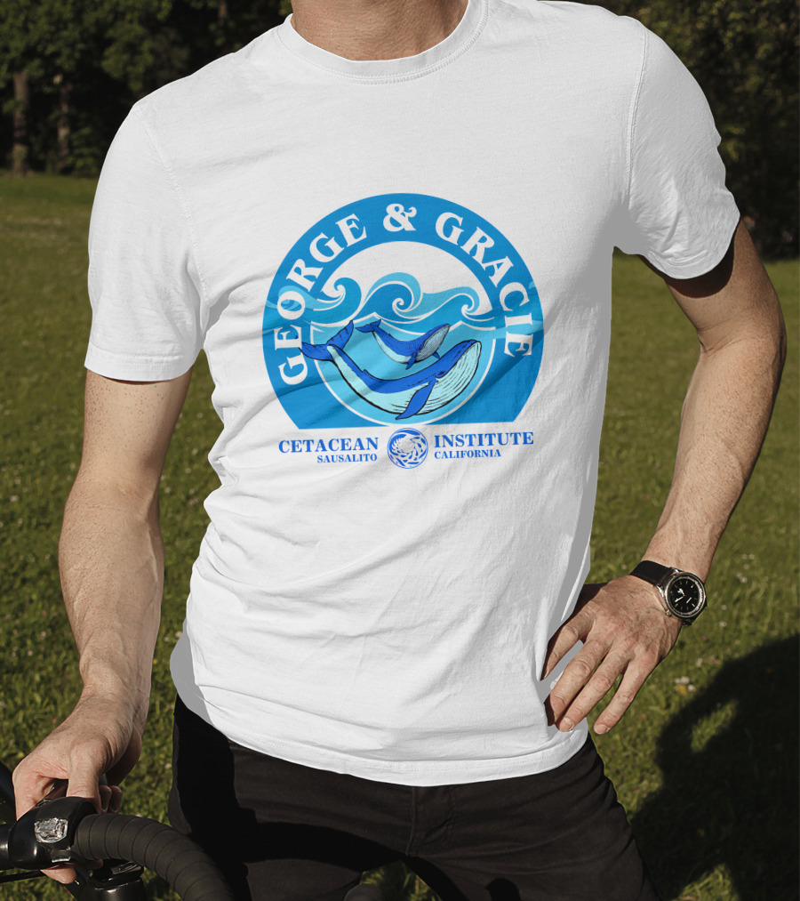 George And Gracie Cetacean Institute Sausalito California Wave T-Shirt