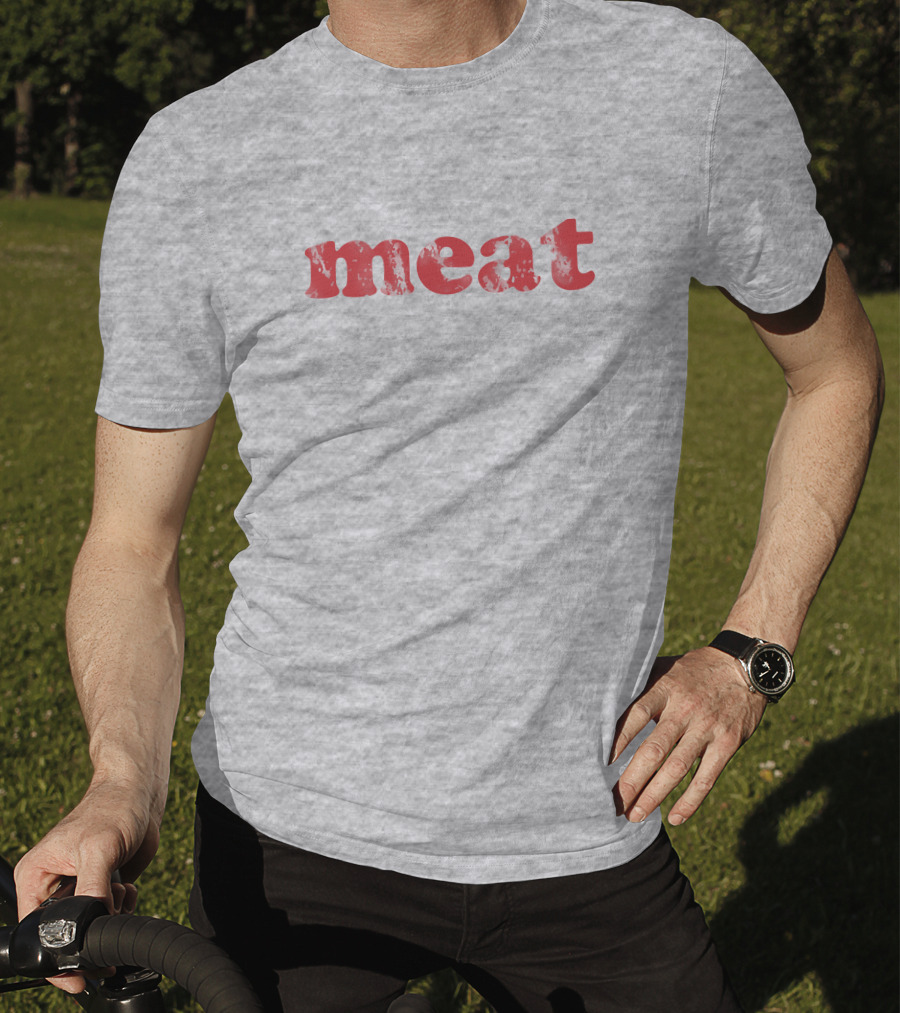 Meatzine Merch Red Distressed Meat T-Shirt