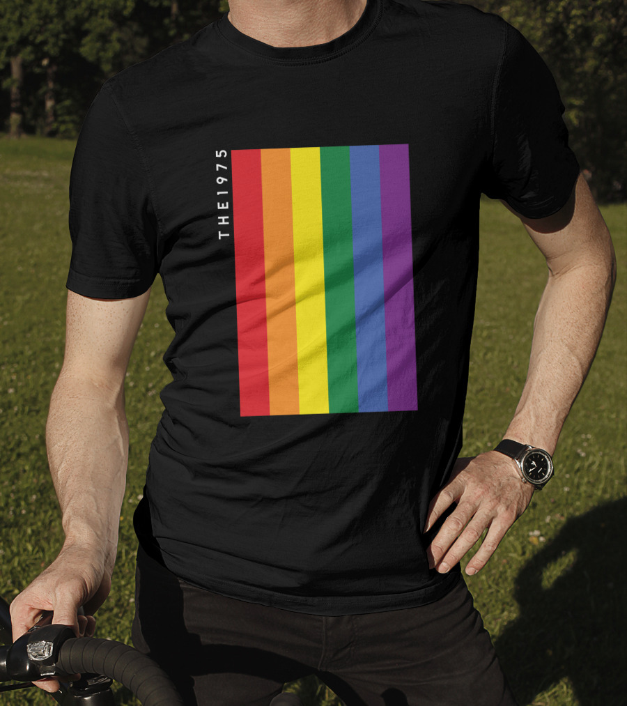 The 1975 Loving Someone Rainbow Vertical Stripes T-Shirt