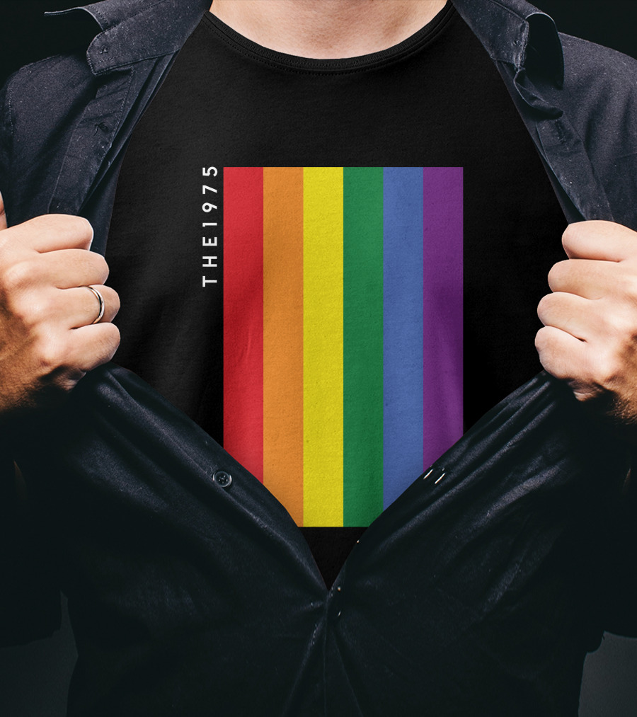 The 1975 Loving Someone Rainbow Vertical Stripes T-Shirt