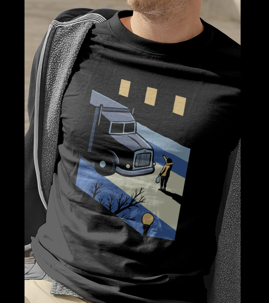 Marika Morris Stand Up Thumbs Down Colin White Truck Night Scene T-Shirt