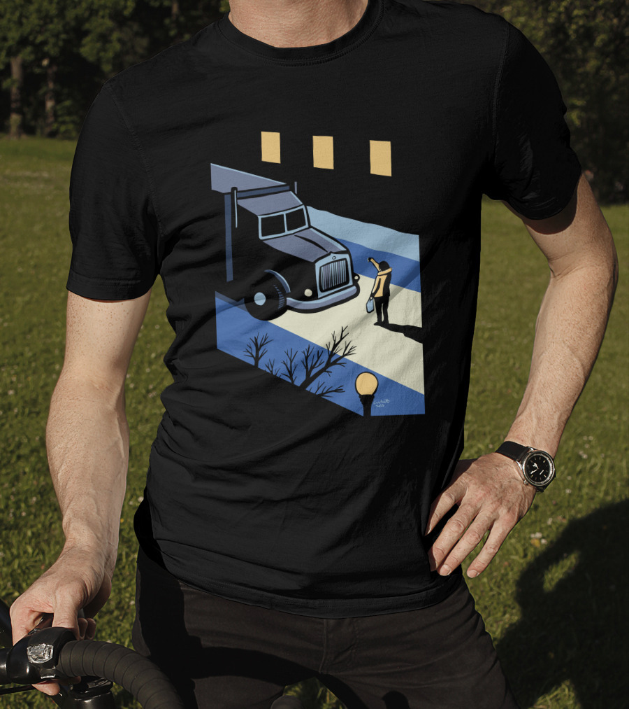 Marika Morris Stand Up Thumbs Down Colin White Truck Night Scene T-Shirt