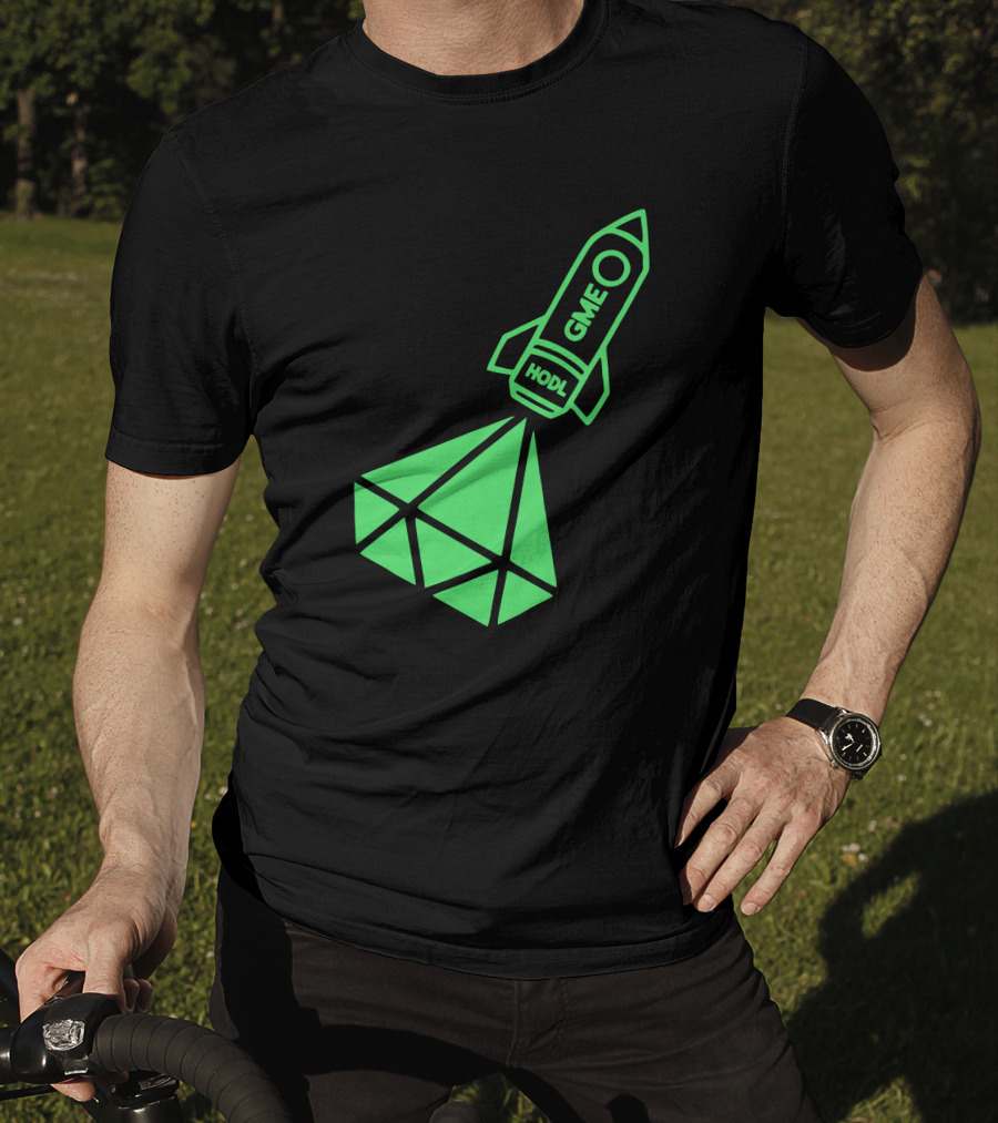 GME HODL Rocket To The Moon St. Patrick's Day Green T-Shirt